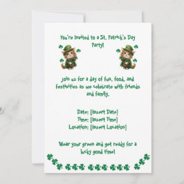 St. Patrick's Day Party Einladung - Für Cat Lover