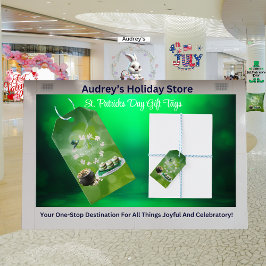 St Patrick's Day Party Geschenkmarke Geschenkanhänger