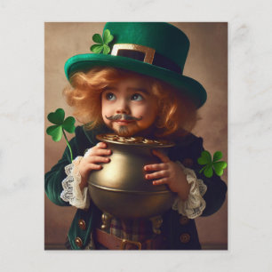 St. Patricks Day Party Irisches Kind Topf mit Gold Flyer
