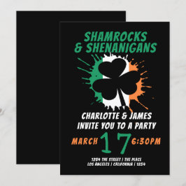 St Patricks Day Party Irish Kleeblatts Shenanigans Einladung