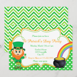 St Patrick's Day Party Leprechaun Einladung