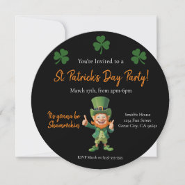 St. Patrick's Day Party-Leprechaun- Einladung