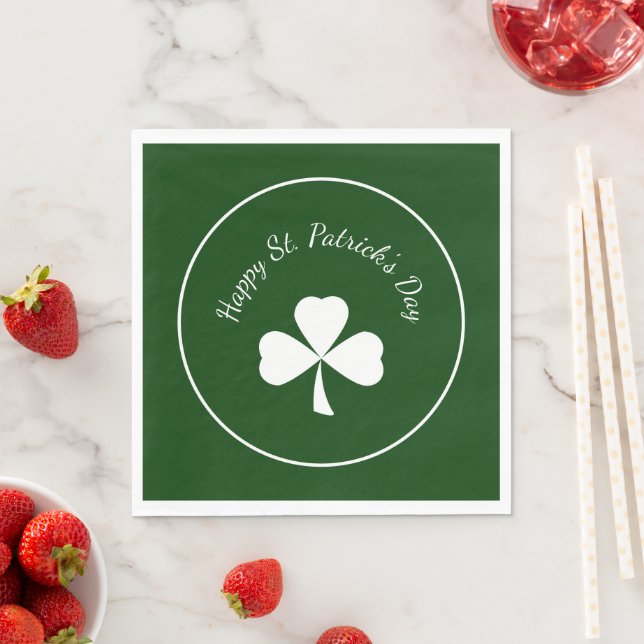 St. Patrick's Day Party Lucky Shamrock Green   Serviette (Beispiel)