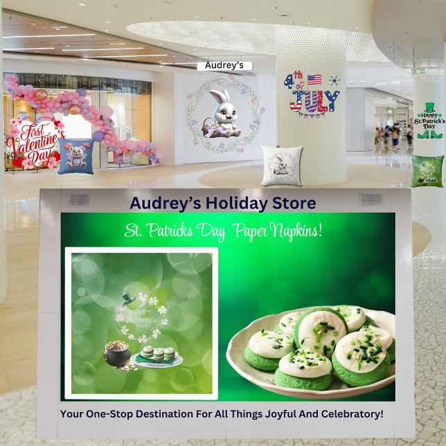 St Patrick's Day Party Paper Napkins Serviette (Von Creator hochgeladen)