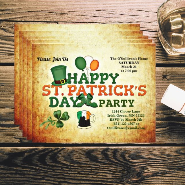 St. Patrick's Day Party Vintag Flyer (Von Creator hochgeladen)
