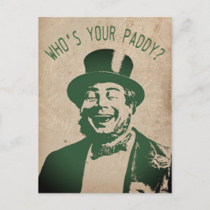 St. Patricks Day Party Vintag Funny Postkarte