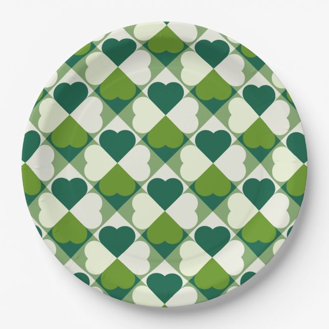 St. Patrick's Day Pattern Pappteller (Vorderseite)