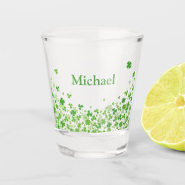 St. Patrick's Day personalisiertes Kleeblatt Schnapsglas