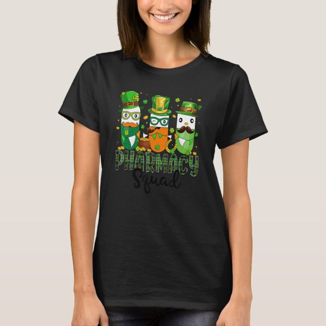 St Patrick's Day Pharmacy Squad Matching Pharmacis T-Shirt (Vorderseite)