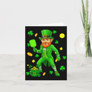 St. Patricks Day Pickleball spielen passendes Karte