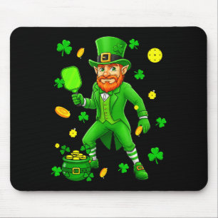 St. Patricks Day Pickleball spielen passendes Mousepad