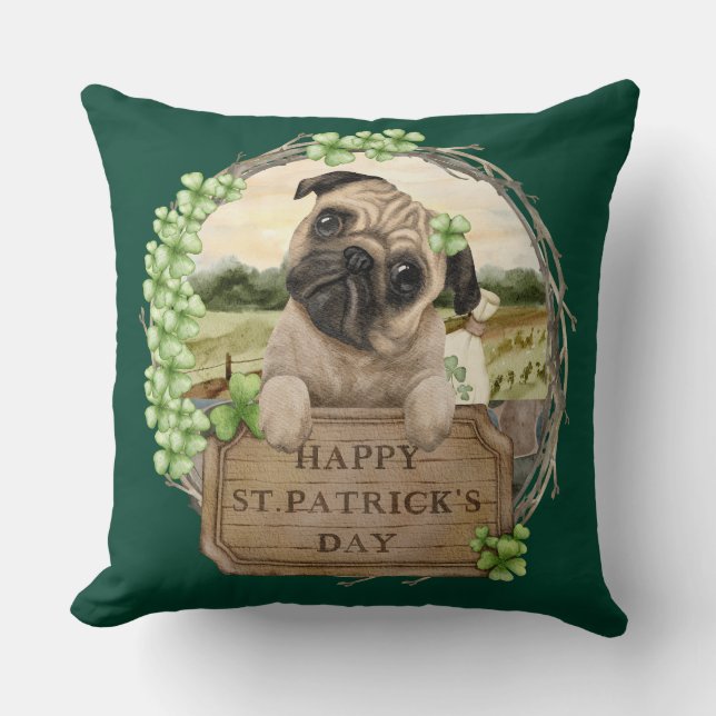 St. Patrick's Day Pillow Kissen (Vorderseite)