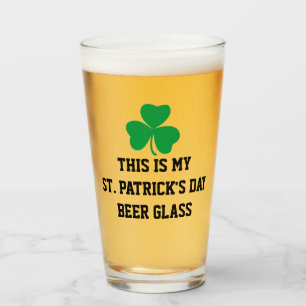 ST PATRICKS DAY PILSNER PINT BIER GLASS GLAS