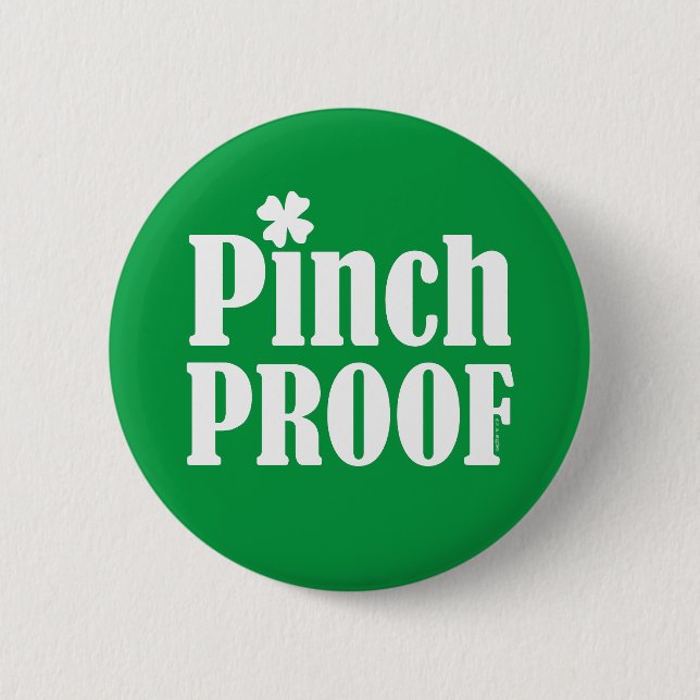 St Patrick's Day Pinch Proof Button (Vorderseite)