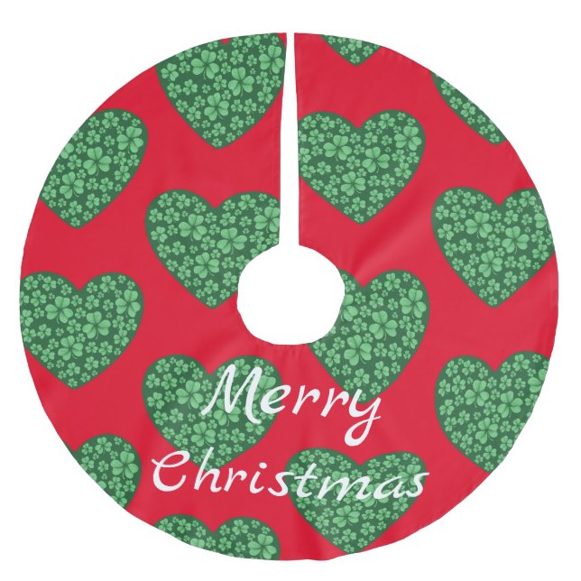 St. Patrick's Day Polyester Weihnachtsbaumdecke (Vorderseite)