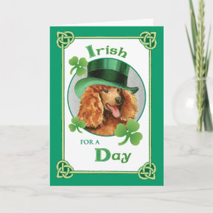 St. Patrick's Day Poodle Karte