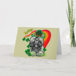 St Patrick's Day Poodle Karte
