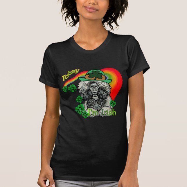 St Patrick's Day Poodle T-Shirt (Vorderseite)