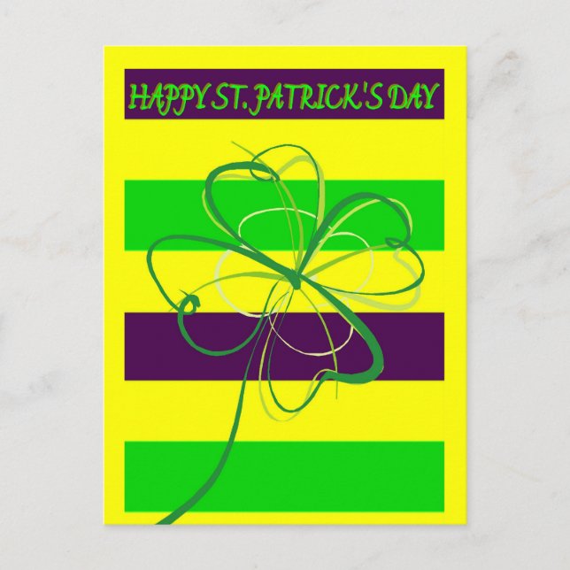 St Patrick's Day Postcard 1 Postkarte (Vorderseite)