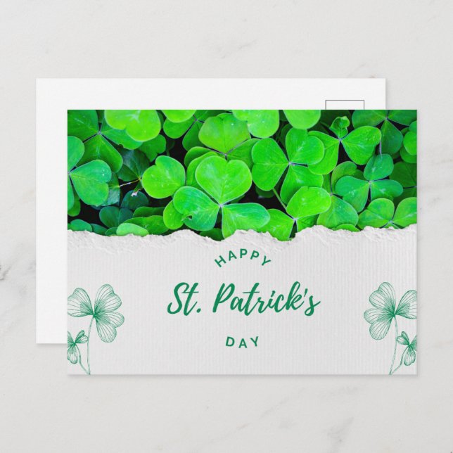 St Patricks Day Postkarte (Vorne/Hinten)