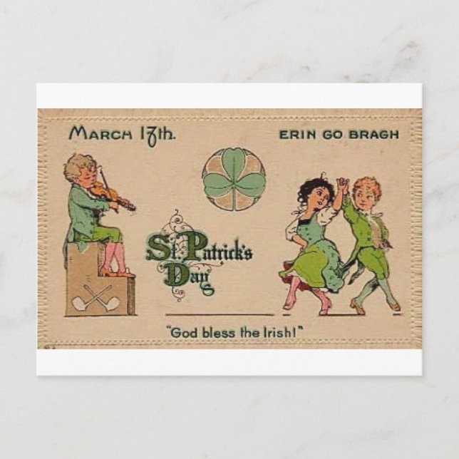 St. Patrick's Day Postkarte (Vorderseite)