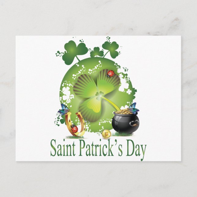 St. Patrick's Day Postkarte (Vorderseite)