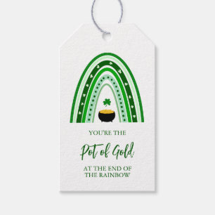 St. Patrick's Day Pot of Gold Boho Rainbow Logo Geschenkanhänger