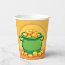 St. Patrick's Day Pot of Gold Paper Cup