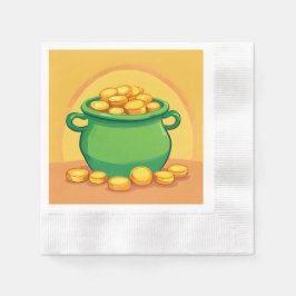 St. Patrick's Day Pot of Gold Paper Napkin Serviette