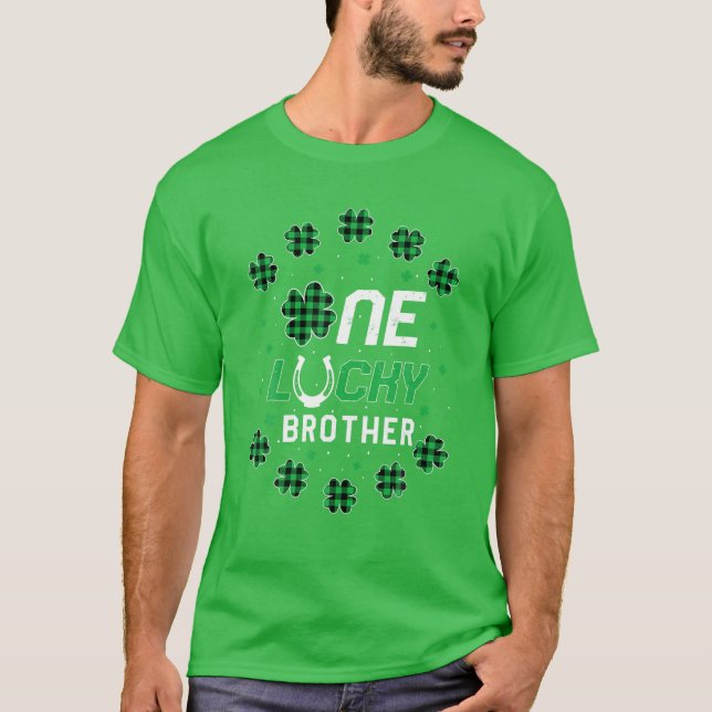 St Patricks Day Prek Kinder One Lucky Brother T-Shirt (Vorderseite)