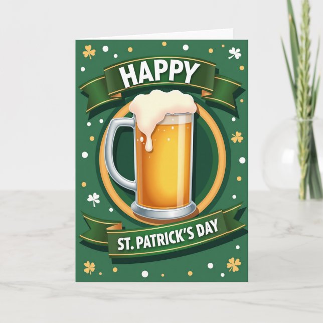 St. Patricks Day Prost Karte (Vorderseite)