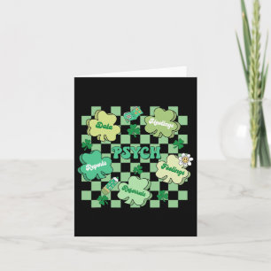 St Patrick's Day, Psychologin der Groovy Retro Sch Karte
