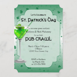 St Patricks Day Pub Crawl Party Einladung