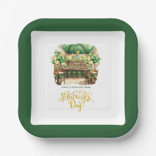 St. Patrick's Day Pub Personalisiert Pappteller