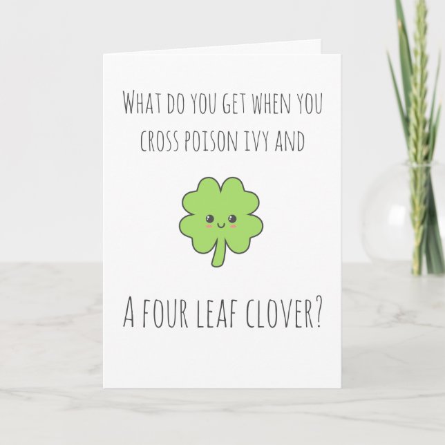 St. Patrick's Day Punny Card Karte (Vorderseite)