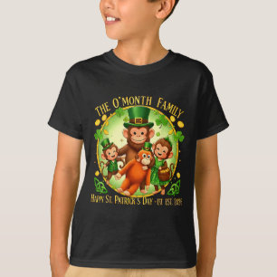 St Patricks Day Punsch Affe lustig süß Tier T-Shirt