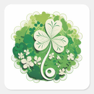St Patricks Day Quadratischer Aufkleber