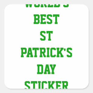 St. Patrick's Day Quadratischer Aufkleber