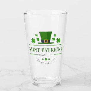 St. Patrick's Day Quote Glas