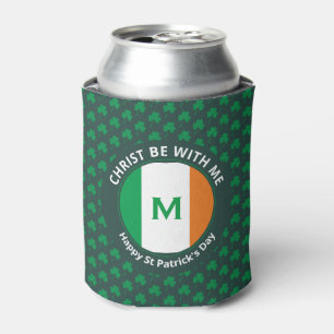 St Patricks Day Quote Monogram Kleeblatt Irish Fla Dosenkühler