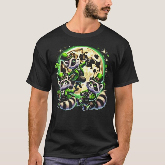 St. Patrick's Day Raccoon T - Shirt (Vorderseite)