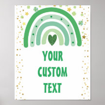 St Patrick's Day Rainbow Custom Text
