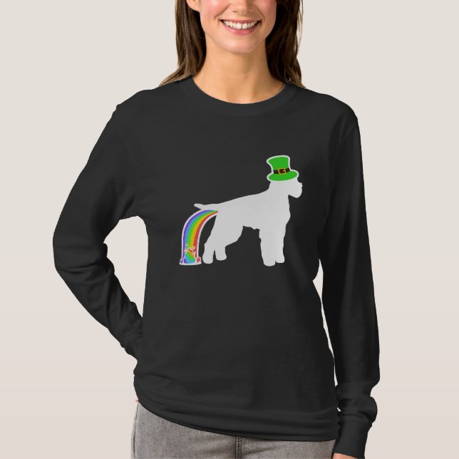 St Patrick's Day Rainbow Dog  Lagotto Romagnolo T-Shirt (Vorderseite)