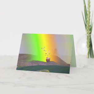 St. Patrick's Day - Rainbow Gold Karte