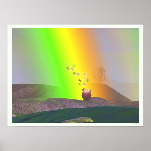 St. Patrick's Day - Rainbow Gold Poster (Vorne)