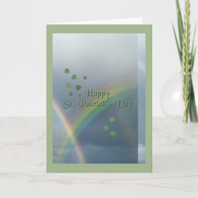 St. Patrick's Day Rainbow Karte (Vorderseite)