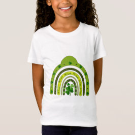 St. Patricks Day Rainbow Kleeblatts Lucky Girl T-Shirt