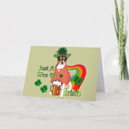 St. Patrick's Day Rat Terrier Karte
