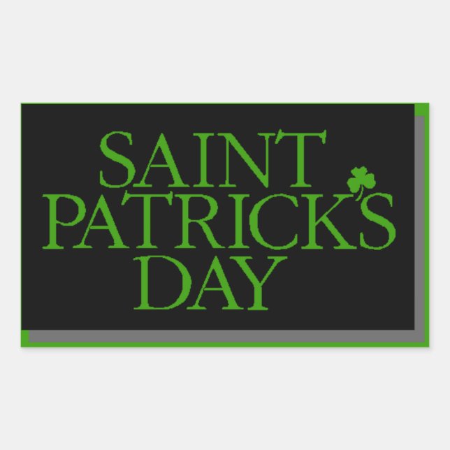 St. Patrick's Day Rechteckiger Aufkleber (Vorderseite)