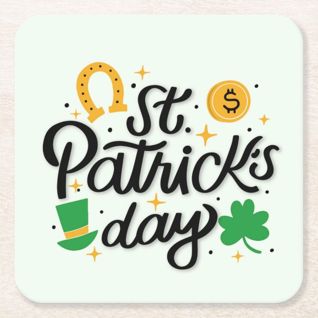 St Patricks Day Rechteckiger Pappuntersetzer (Vorderseite)